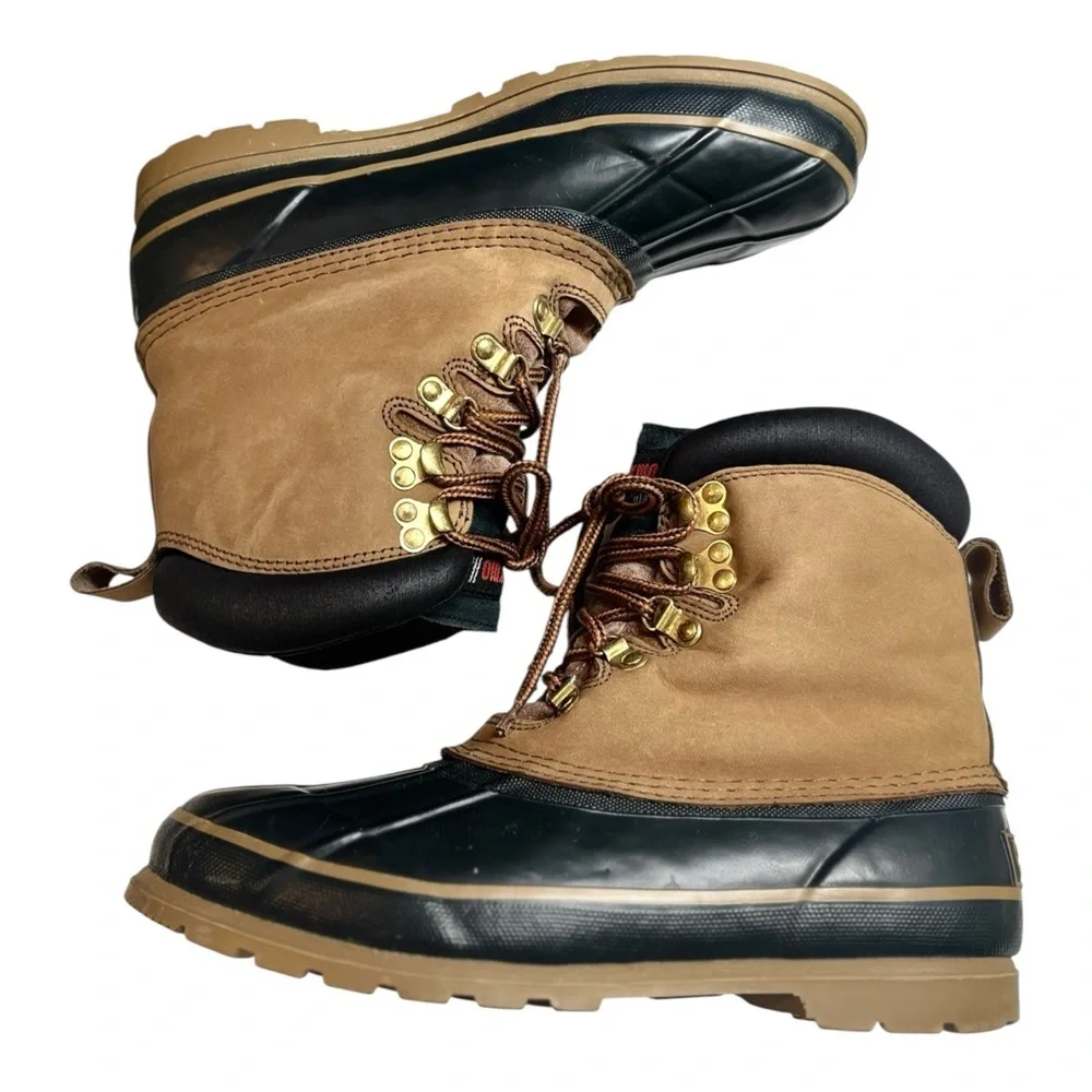 Northwest Territory Navy Blue & Tan Leather Duck Boots Mens Size 8 / Womens 9